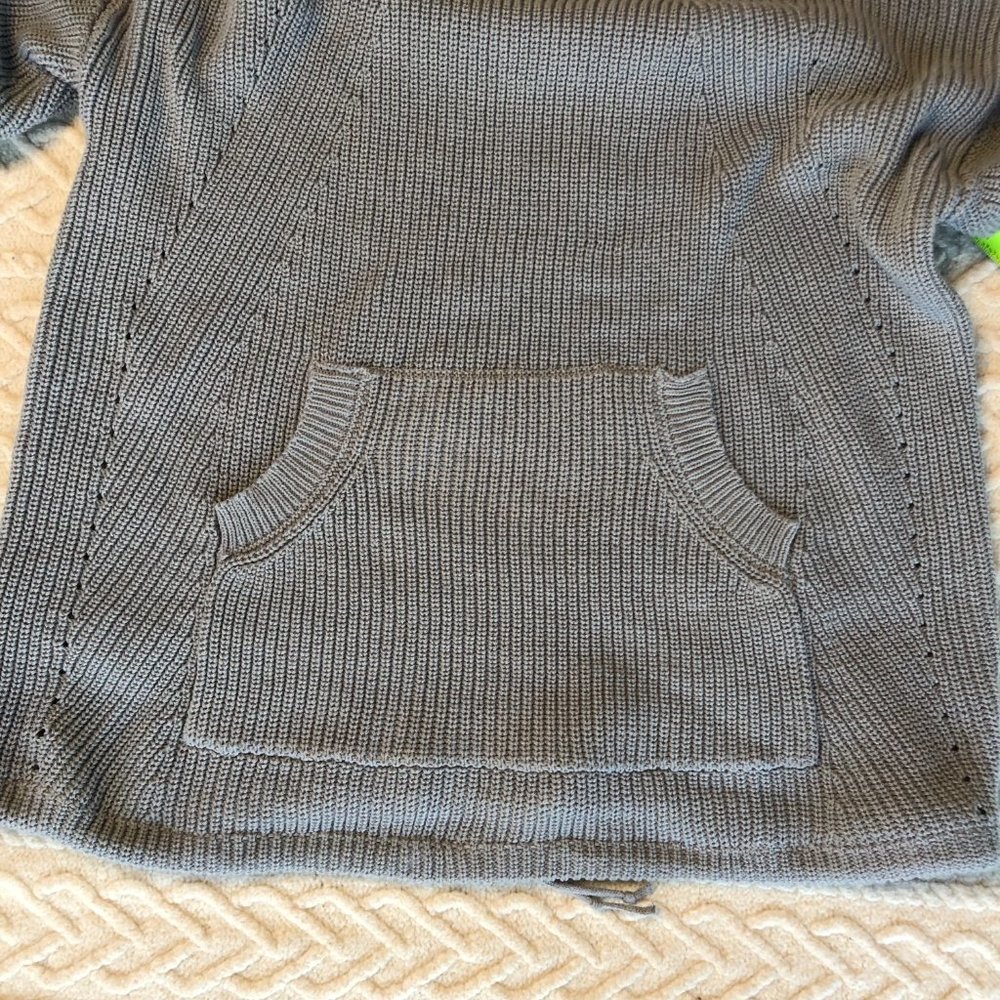 RDI Womens Mock Neck Kangaroo Pocket Tunic Sweater Size XL Pointelle Nordstrom - Picture 7 of 8